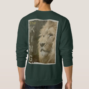Sweatshirt Arrière-plan Imprimer Pop Art Lion Head The King M