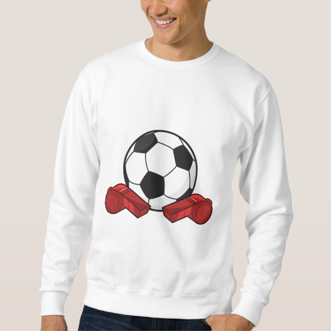 Sweatshirt Arrivée sifflet & balle de football (Devant)