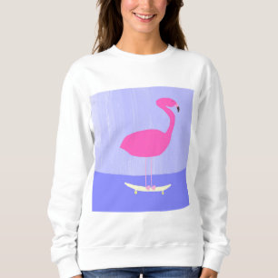 Sweatshirt art de la peinture flamingo