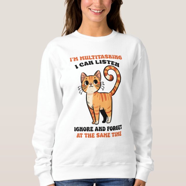 Sweatshirt art de mots multitâche sarcasme drôle  (Devant)