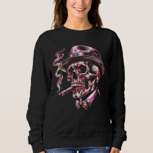 Sweatshirt Art du cigare au crâne coloré