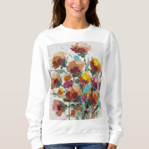 Sweatshirt Art floral abstrait moderne
