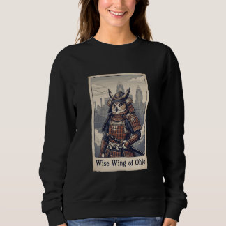 Sweatshirt Art japonais Ukiyo-e Ohio Hibou Samouraï Guerrier