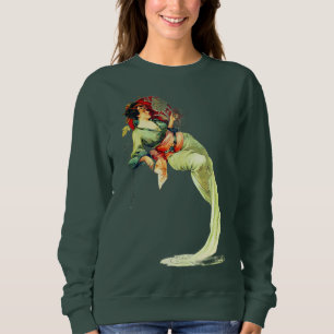 Sweatshirt Art nouveau Alphonse Mucha Chrysanthème automne 