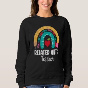 Sweatshirt Arts connexes Professeur Boho Arc-en-ciel pour ens