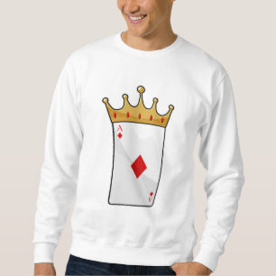Sweatshirt As de Carreau avec Couronne de Roi