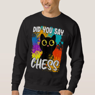Sweatshirt As-Tu Dit Chess Black Cat