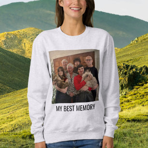 Sweatshirt Ash Black Photo de famille de chat personnalisée