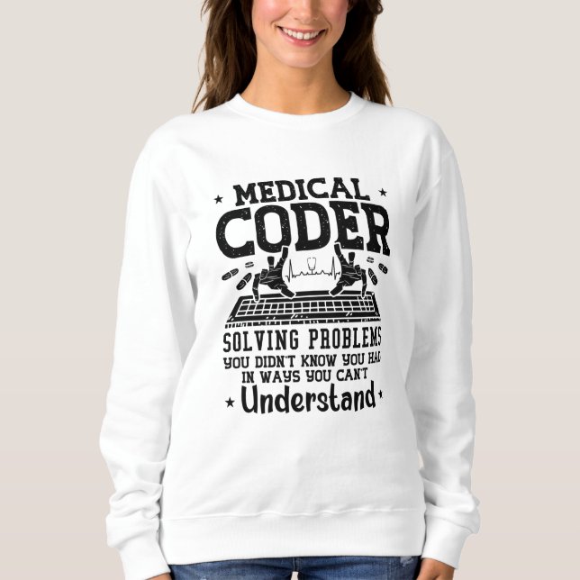 Sweatshirt Assistant Codage des problèmes de résolution de co (Devant)