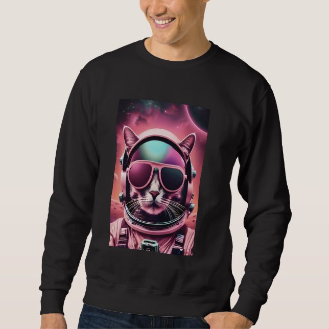 Sweatshirt Astrocat dans l'espace (Devant)