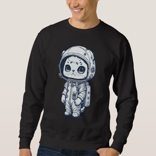 Sweatshirt Astronaut Chat Space Chat Kitten (Devant)