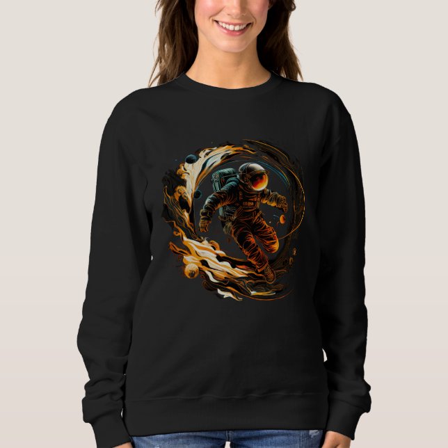 Sweatshirt Astronaute émergeant du portail (Devant)