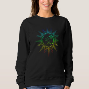 Sweatshirt Astronomie Boho Soleil Lune Corps Céleste Coloré A