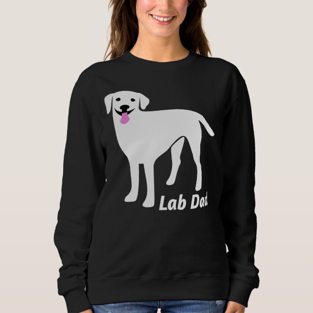 Sweatshirt Atelier papa mignonne White Labrador Retriever (Devant)