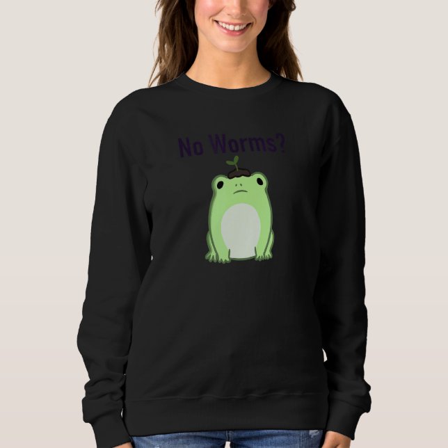 Sweatshirt Aucune grenouille de vers (Devant)