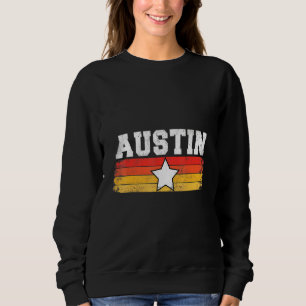 Sweatshirt Austin Retro Star Texas Pride Humour de vacances