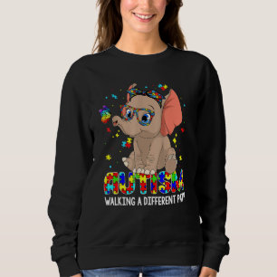 Sweatshirt Autisme Eléphant Marcher Un Chemin Différent Pour 