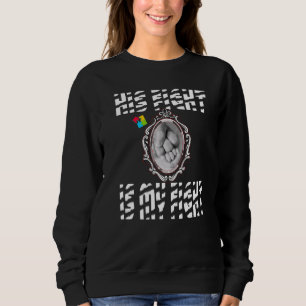 Sweatshirt Autisme Son Combat Est Mon Feu Maman Papa Et Fils 
