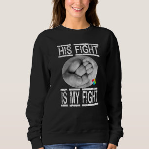 Sweatshirt Autisme Son Combat Est Mon Père Et Mon Fils De Com