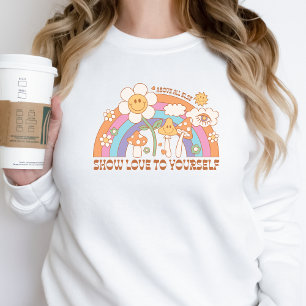 Sweatshirt auto-soignante tendance Retro Good Vibe