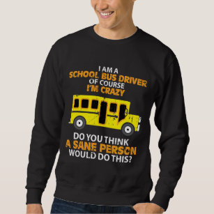 Sweatshirt Autobus scolaire drôle - voiture folle d'amusement