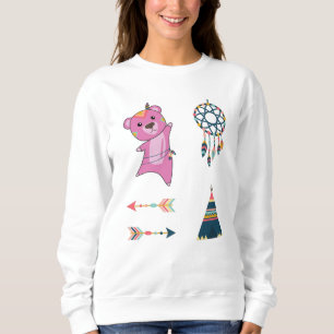 Sweatshirt Autocollant indien rose Ensemble Dreamcatcher