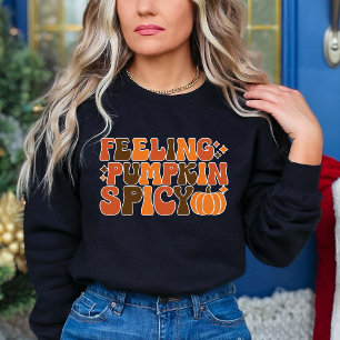 Sweatshirt Automne Thanksgiving Sentiment Citrouille épicé dr