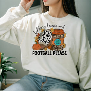 SWEATSHIRT AUTOMNE THÈME CHUTE FEUILLES ET FOOTBALL S'IL VOUS
