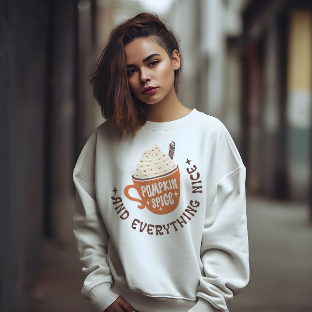SWEATSHIRT AUTOMNE THÈME CITROUILLE ÉPICE & TOUT BON (Créateur téléchargé)