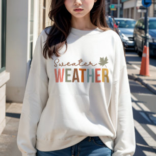 SWEATSHIRT AUTOMNE THÈME RÉTRO SWEATER TEMPS AUTOMNE