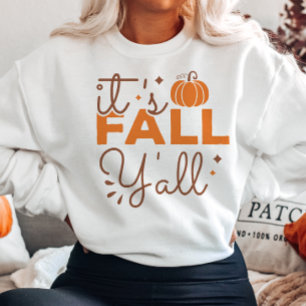SWEATSHIRT AUTOMNE THEMED RETRO C'EST TOMBÉ Y'ALL CITROUILLE