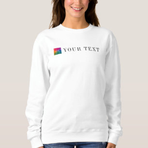 Sweatshirt Avant Imprimer Texte Photo Logo Femmes Modernes