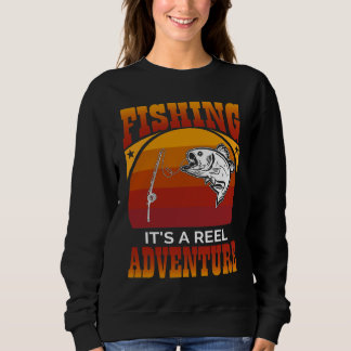 Sweatshirt Aventure de Moulinet de Pêche Design Coucher de So
