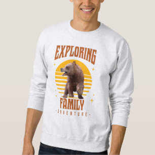Sweatshirt Aventure de vacances en famille assortie à l'ours
