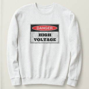 Sweatshirt Avertissement de haute tension pour les femmes vin