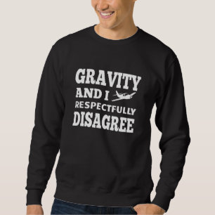 Sweatshirt Avion Pilote Aéronautique Homme