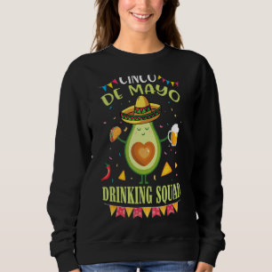 Sweatshirt Avocado Boire Bière Heureux Cinco De Mayo Jour Boi