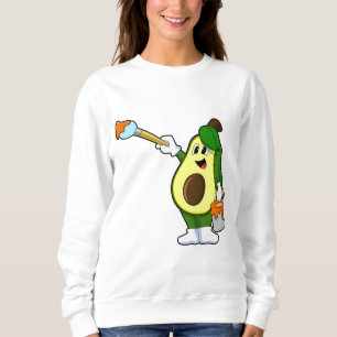 Sweatshirt Avocado en peintre avec pinceau
