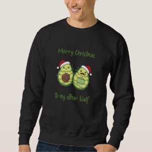 Sweatshirt Avocado illuminations de Noël Drôle Avocados