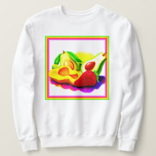 Sweatshirt Avocado tropical, fraise et mangue. Commandez dès