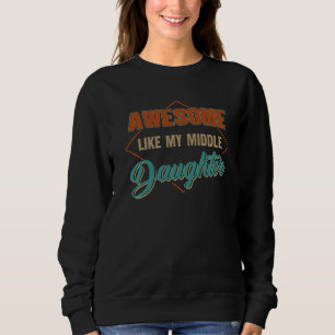 Sweatshirt Awome Comme Ma Fille Moyenne Parents Vintages Fa