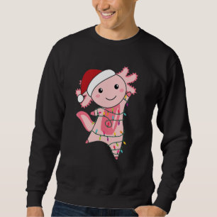 Sweatshirt Axolotl Noël Fée Lumière Noël Axolotl