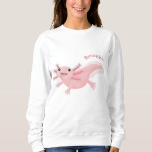 Sweatshirt axolotl rose pâle