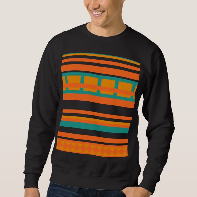 Sweatshirt aztèque rayé (Devant)