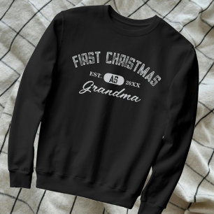 Sweatshirt Baby Faire-part premier Noël en tant que grand-mèr