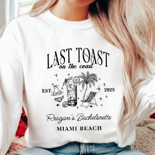 Sweatshirt Bachelorette côtière moderne Cocktail Party Noir