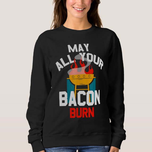 Sweatshirt Bacon Grill Burning (Devant)