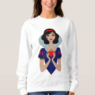 Sweatshirt Badge de caractère stylisé blanc neige