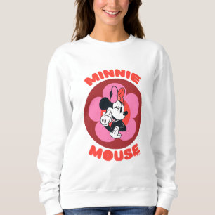 Sweatshirt Badge Rétro Minnie Mouse Classique