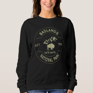 Sweatshirt Badlands National Park Retro Vintage Dakota du Sud